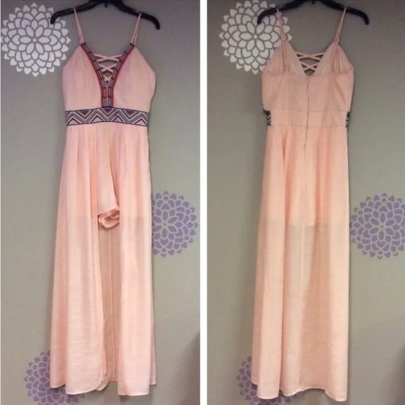 Crystal Doll Embroidered Maxi Romper Jumpsuit - Size 3 - Picture 4 of 8